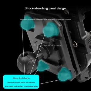 360 °   Soporte Giratorio Universal para Teléfono Móvil en Motocicletas, Soporte <span class=keywords><strong>de</strong></span> Plástico para Celulares - Product Image 3