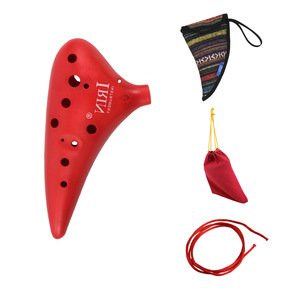 <span class=keywords><strong>Flauta</strong></span> de cerámica étnica <span class=keywords><strong>Ocarina</strong></span> en forma de C de 12 agujeros con bolsa de viento de resina ABS para niños y estudiantes práctica de cerámica Xun - Product Image 1