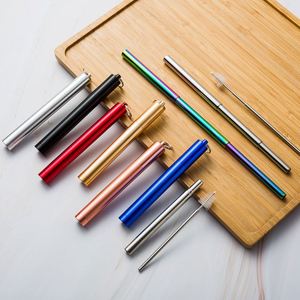 Popular Design Wholesale <b>Straws</b> With Case Portable <b>Drinking</b> Reusable Stainless Steel Telescopic <b>Straw</b> - Product Image 2