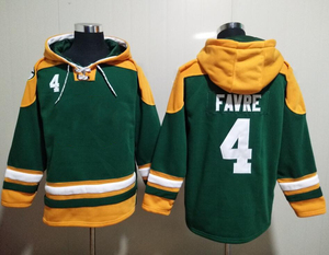 هودي كرة القدم الأمريكية جرين باي برباط، مطرز بأرقام: 4 فافري، 10 لوف، 12 رودجرز، 21 وودسون، 28 ديلون، 69 باكتياري - Product Image 2