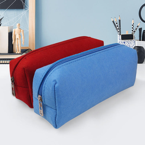 Étui à crayons en feutre minimaliste écologique tendance, sac de rangement avec fermeture éclair, grande capacité, trousse à crayons pour étudiants, étuis de papeterie - Product Image 2