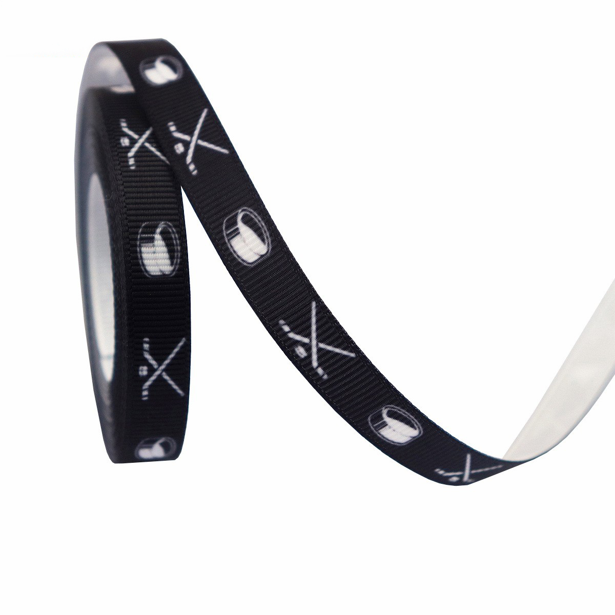 Bâtons de hockey et rondelle-noir-1 cm * 10 yards