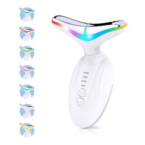 Appareil de beauté facial à microcourant ionique vibrant 7 couleurs, anti-rides, pour le visage et le cou, masseur liftant, marque privée - Product Image 1