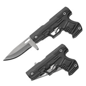 मिनी पोर्टेबल स्टेनलेस स्टील बंदूक के आकार के फिक्स्ड ब्लेड चाकू बाहर तह चाकू डिय ओम विकल्प बॉक्स को अनपैकिंग एक्सप्रेस बॉक्स को अनपैकिंग - Product Image 1