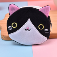 Porte-monnaie en peluche en coton PP motif mini chaton de dessin animé, 12 cm, pour enfants, idéal pour les anniversaires, sac à jouets, produit transfrontalier Instagram