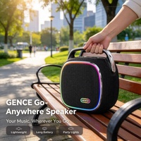 GENCE OEM ODM Nouvelle Enceinte Portable Étanche IPX6 avec Poignée, Bluetooth 5.0, Subwoofer Basses Profondes pour Camping en Plein Air et Fêtes à la Plage