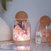 Diffuseur d'huiles essentielles en pierre de cristal naturelle de luxe pour la décoration de la maison, aromathérapie, cadeau, veilleuse, parfum personnalisé