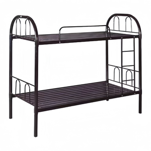 Современная студенческая двухъярусная Металлическая стальная двухъярусная кровать школьная двухъярусная металлическая двухъярусная кровать с лестницей - Product Image 6