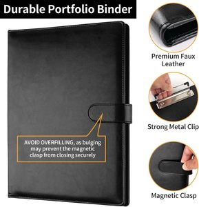 Porte-documents professionnel en similicuir avec presse-papiers, classeur et support pour bloc-notes A4/Letter, idéal pour la rédaction de <span class=keywords><strong>CV</strong></span> - Product Image 6