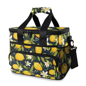 Aloha Hawaii Custom Print Lemon Large Insulated Lunch <b>Box</b> Leak Proof Waterproof Collapsible <b>Cooler</b> Lunch Bag for Camping - Product Image 1