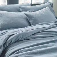 Literie en lin français de luxe Trader, ensemble de literie en lin, literie d'hôtel et en lin français, 100% lin, drap et taie d'oreiller lavés