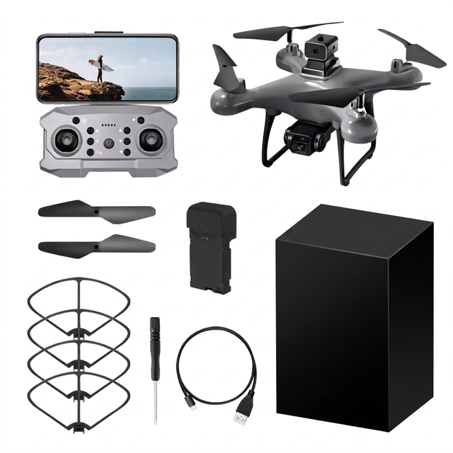 Smart Drone With Camera 4K Optical Flow Positioning Obstacle Avoidance Quadcopter Long Flight Time for Adults Beginners