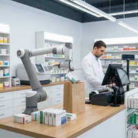 Brazo Robótico Colaborativo TEPKOBOT Cobot DOBOT CR5 de Grado Médico, Brazo Robótico Cobot de 6 Ejes, 5 kg, Brazo de Muestra para Laboratorio ISO