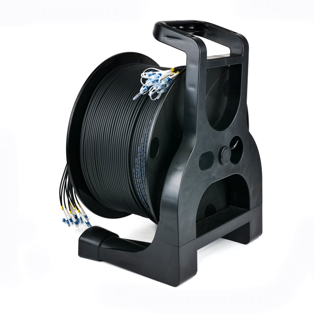 8-Core Indoor Performance Armored Single-Mode Fiber Optic Cable Reel-Flame Retardant Rodent-Proof Customizable Connectors for