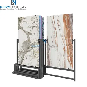Benutzer definierte glasierte Fliesen Push-Pull drehbare Rack Display Rack Ständer für Showroom Granit Mosaik Rock Plate Quarz Marmor Stein