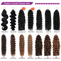 Extensions de cheveux humains bouclés au crochet, tresses sans nœuds, mèches de cheveux humains bouclés birmans pré-bouclées