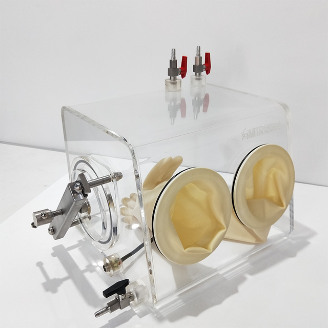 Bench-Top Transparent Isolation Dustproof Portable Compact Mini Dry Anaerobic Plastic Argon Filled Acrylic GloveBox Chamber