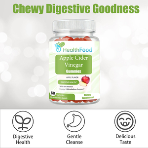 Gomitas de Vinagre de Sidra de Manzana Más Vendidas con la Madre Natural, Gomitas para el Apoyo del Metabolismo Energético - Product Image 2