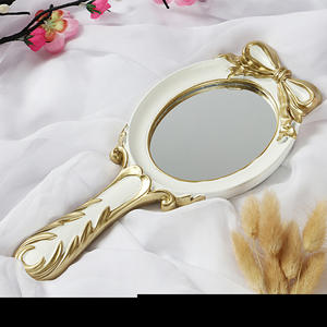 Style européen créatif rétro plume de phénix classique princesse beauté poignée miroir classique dentelle résine rétro miroir de maquillage - Product Image 4