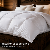 Couette d'hiver chaude en duvet de canard blanc 90% format Queen, matelassée en boîte, en coton anti-duvet, extra chaude, vente en gros