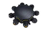 Boîtier de jonction pour éclairage extérieur Greenway M686-O, connecteur de câble circulaire étanche IP68 à 1-8 voies pour éclairages de rue et de paysage