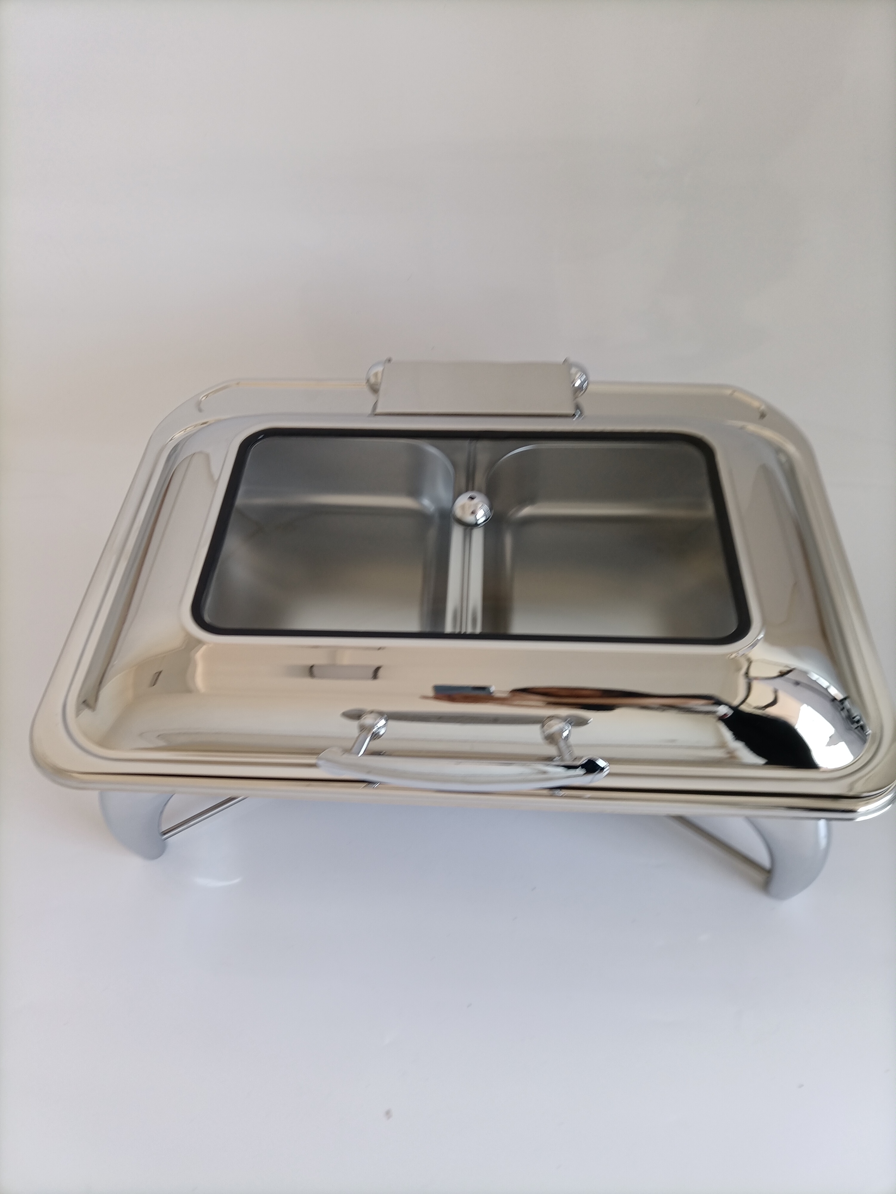 Luxury Roll Top Saving Chafing Dish Dishes Stainless Steel Buffet Food Warmer Display Set