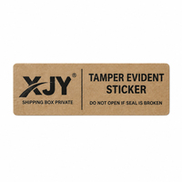 Boîte d'expédition XJY avec étiquette personnalisée, boîte en carton kraft brun, autocollant anti-effraction