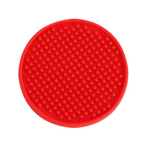 Creative Personality Embossed PVC <b>Silicone</b> Coaster Round Non Slip Thermal Insulation Waterproof Drink Cup Pad - Product Image 3