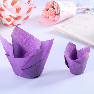 Tulipe Maffen carré Dessert tasses résistant à l'huile haute température gâteau cuisson tasses en papier - Product Image 2