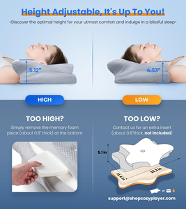 Custom Packaging Butterfly Orthopedic Cervical Pillow Contour <b>Memory</b> <b>Foam</b> Oem China Wholesale Modern <b>Memory</b> <b>Foam</b> Pillow - Product Image 2
