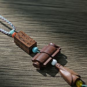 สร้อยคอเครื่องรางจีน<span class=keywords><strong>โบราณ</strong></span> สร้อยคอแฟชั่น สร้อยคอไม้จูจูบลายสายฟ้า - Product Image 1