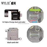 Wylie Dual Sim Reader Flex dengan Tempat Kartu Sim untuk iPhone 14 Dual Sim Reader Flex
