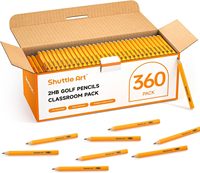 Crayons en bois HB Bonvada BK-HB06 de 3,5 pouces pour l'école, plusieurs couleurs, lot de 100/200 pièces, avec gomme supérieure standard pour le golf