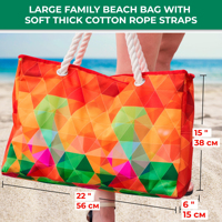 Sac fourre-tout imperméable et anti-sable pour femme, grand sac de plage avec fermeture éclair pour la gym et les voyages