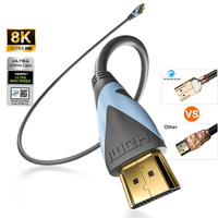 Pour câble 8K 3D Ultra High Speed 1.8m avec gaine en PVC pour lecteur DVD de projecteur HDTV