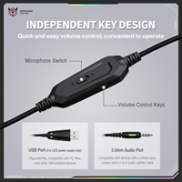 Casque de jeu filaire avec microphone omnidirectionnel, périphériques informatiques pour distributeurs, ONIKUMA X91, USB 3.5 mm, RGB, compatibilité multi-appareils