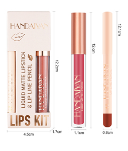 Kits de Labiales Veganos de Larga Duración a Prueba de Agua con Delineador de Labios, Lápiz Labial y Brillo Mate, Set de Brillo y Delineador de Labios Ecológico Personalizado - Product Image 4