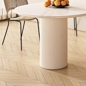 AOMISI <span class=keywords><strong>CASA</strong></span> lumière luxe crème série style table en bois massif pied plaque de roche bureau moderne famille salon table à manger - Product Image 6