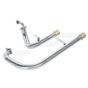 Tubo silenziatore di scarico lungo <span class=keywords><strong>Moto</strong></span> sistema completo + silenziatore per Yamaha <span class=keywords><strong>Virago</strong></span> XV125 XV250 <span class=keywords><strong>Moto</strong></span> tubi di scarico in acciaio inox - Product Image 4