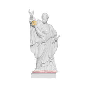 Escultura de San de mármol de estilo moderno hecha a medida estatua grande de San Charbel para Iglesia bautizo religioso diseño Assi Faraya - Product Image 6