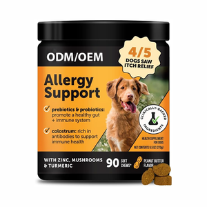 Complément alimentaire pour animaux de compagnie, comprimés à mâcher doux pour les <span class=keywords><strong>allergies</strong></span> et l'immunité des chiens, OEM/ODM, soulagement des démangeaisons cutanées chez les chiens, soutien immunitaire, <span class=keywords><strong>allergies</strong></span> saisonnières - Product Image 1