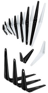 Soporte Triangular de Hierro para Estante, Montado en Pared, para Soportar Carga, Fijo, para Tablero de Partición, Negro+Blanco, Moderno, Simple y Resistente - Product Image 3