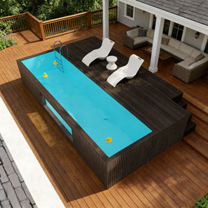 Piscine hors sol portable en fibre de verre, spa froid et chaud, piscine extérieure hors sol de 20 pieds ou 40 pieds - Product Image 2