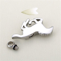 Collier commémoratif pour animaux de compagnie, forme cheval, en acier inoxydable plaqué argent, biodégradable, durable, étanche, luxe