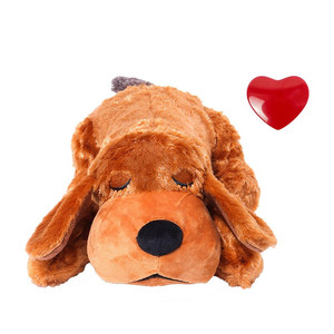 Peluche de Cachorro con Latido de Corazón y Bolsa de Calor, Juguete de Peluche para Aliviar la Ansiedad de las Mascotas - Product Image 1