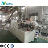 Ligne de production de tuyaux en PVC d'extrusion plastique IVIMA, machine de fabrication de tubes à deux cavités