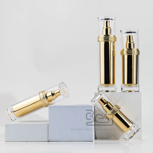 Cơ thể Lotion chai mỹ phẩm container Acrylic chăm sóc da bao bì chai và Jar vàng sang trọng chăm sóc da bao bì tùy chỉnh vật nuôi - Product Image 4