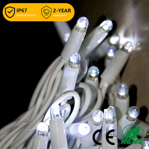 Guirlandes lumineuses en fil <span class=keywords><strong>de</strong></span> caoutchouc blanc robustes IP67, 20 m, 200 LED, blanc chaud, CRI 90, certifiées CE, décoration <span class=keywords><strong>de</strong></span> mariage, jardin extérieur - Product Image 1