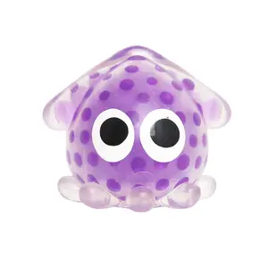 Cartone animato creativo carino piccolo calamaro giocattolo antistress TPR morbido animale Squeeze palla Mini Squishy Stress Ball per bambini feste bomboniere