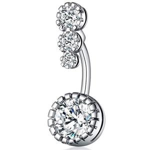 Joyas de Piercing Corporal con Personalidad, Anillo de Ombligo de Mariposa de Acero Inoxidable 316 con Zirconia Incrustada - Product Image 6